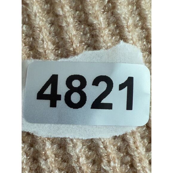 Pretty Little Thing Petite Oatmeal Knitted Rib Cropped Cardigan Women's 8 - NWT - Picture 11 of 11